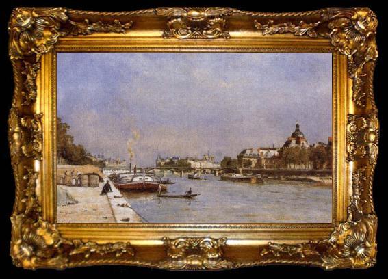 framed  Stanislas lepine Paris,Pont des Arts, ta009-2